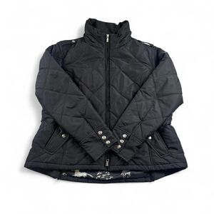 Ariat Black Quilted Jacket Women’s XXL Equestrian Western Horse Lining